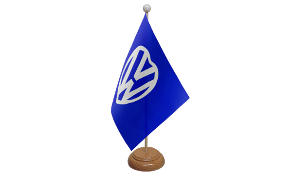 VW Love Small Flag With Wooden Stands